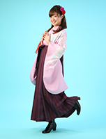 卒業式　薄紫×紫黒　小桜ファンタジー袴レンタルセット